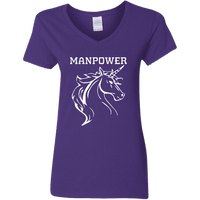 Manpower (Variant) - Ladies V-Neck T-Shirt