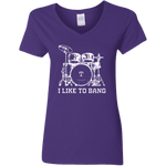 I Like To Bang  (Variant) - Ladies V-Neck T-Shirt