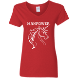 Manpower (Variant) - Ladies V-Neck T-Shirt