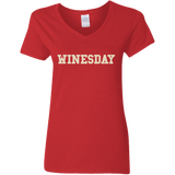 Winesday (Variant) - Ladies V-Neck T-Shirt