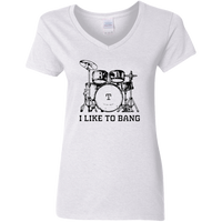 I Like To Bang - Ladies V-Neck T-Shirt