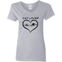 Cat Lover - Ladies V-Neck T-Shirt