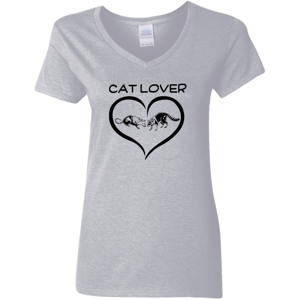 Cat Lover - Ladies V-Neck T-Shirt