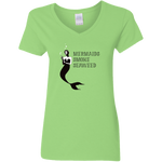 Mermaids Smoke Seaweed - Ladies V-Neck T-Shirt