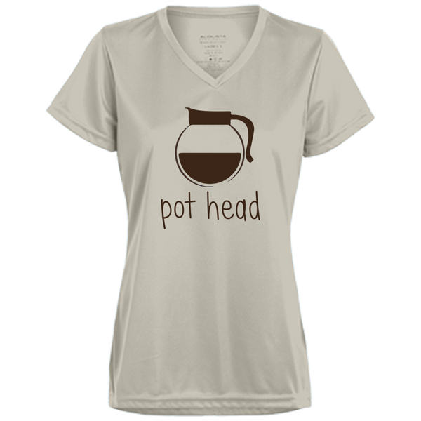 Pot Head - Ladies' V-Neck T-Shirt