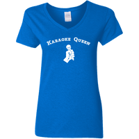 Karaoke Queen (Variant) - Ladies V-Neck T-Shirt