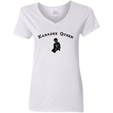 Karaoke Queen - Ladies V-Neck T-Shirt
