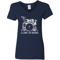 I Like To Bang  (Variant) - Ladies V-Neck T-Shirt