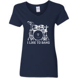 I Like To Bang  (Variant) - Ladies V-Neck T-Shirt