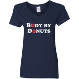 Body by Donuts (Variant) - Ladies V-Neck T-Shirt