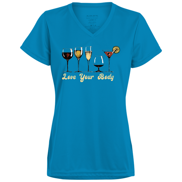 Love Your Body (Variant) - Ladies' V-Neck T-Shirt