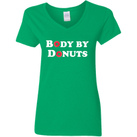 Body by Donuts (Variant) - Ladies V-Neck T-Shirt
