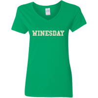 Winesday (Variant) - Ladies V-Neck T-Shirt