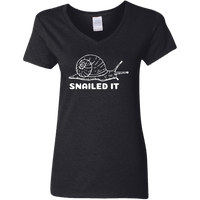 Snailed It (Variant) - Ladies V-Neck T-Shirt