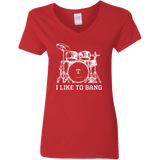 I Like To Bang  (Variant) - Ladies V-Neck T-Shirt