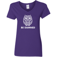Owl be Damned (Variant) - Ladies V-Neck T-Shirt