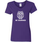 Owl be Damned (Variant) - Ladies V-Neck T-Shirt