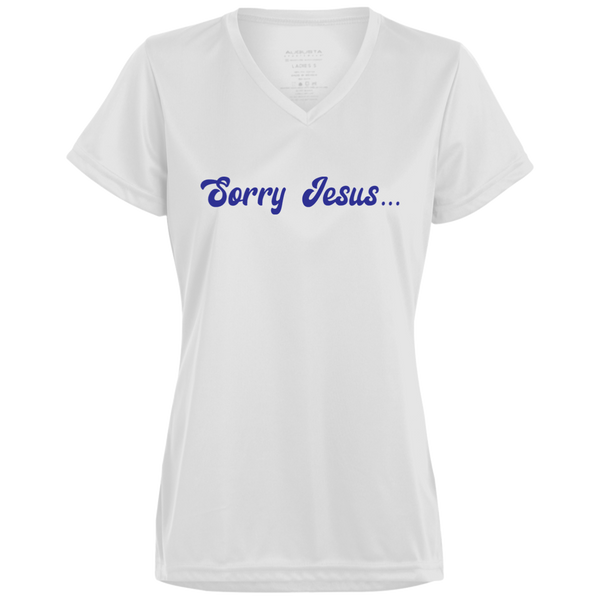 Sorry Jesus - Ladies' V-Neck T-Shirt