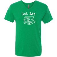 Get Lit (Variant) - Men's Triblend V-Neck T-Shirt