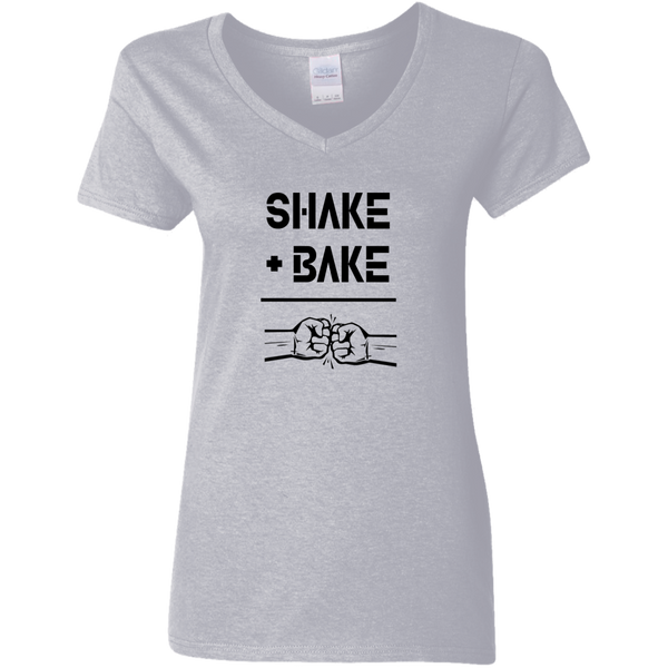 Shake and Bake - Ladies V-Neck T-Shirt