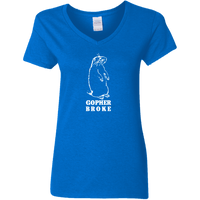 Gopher Broke (Variant) - Ladies V-Neck T-Shirt