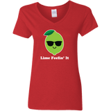 Lime Feelin It (Variant) - Ladies V-Neck T-Shirt