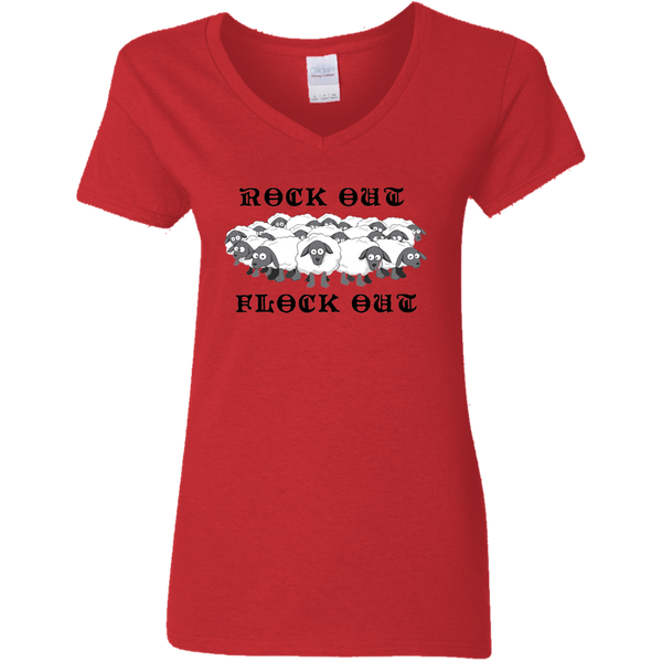 Flock Out - Ladies V-Neck T-Shirt