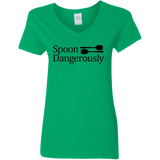 Spoon Dangerously - Ladies V-Neck T-Shirt