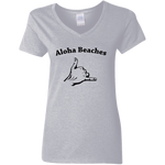 Aloha Beaches - Ladies V-Neck T-Shirt