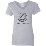 Who Arted - Ladies V-Neck T-Shirt