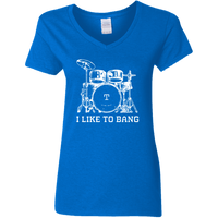 I Like To Bang  (Variant) - Ladies V-Neck T-Shirt