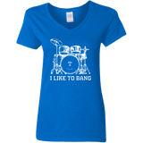 I Like To Bang  (Variant) - Ladies V-Neck T-Shirt