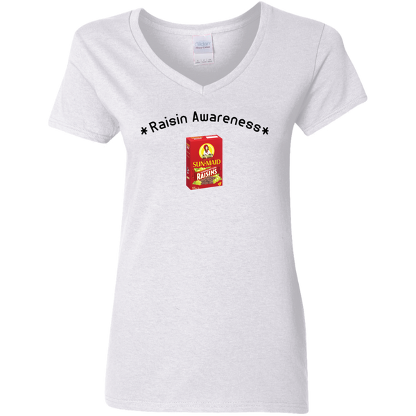 Raisin Awareness - Ladies V-Neck T-Shirt