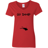 Go Deep - Ladies V-Neck T-Shirt