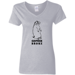 Gopher Broke - Ladies V-Neck T-Shirt