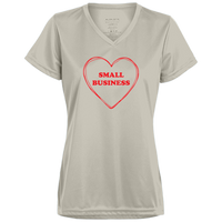<3 Small Business - Ladies' V-Neck T-Shirt