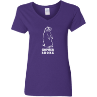 Gopher Broke (Variant) - Ladies V-Neck T-Shirt