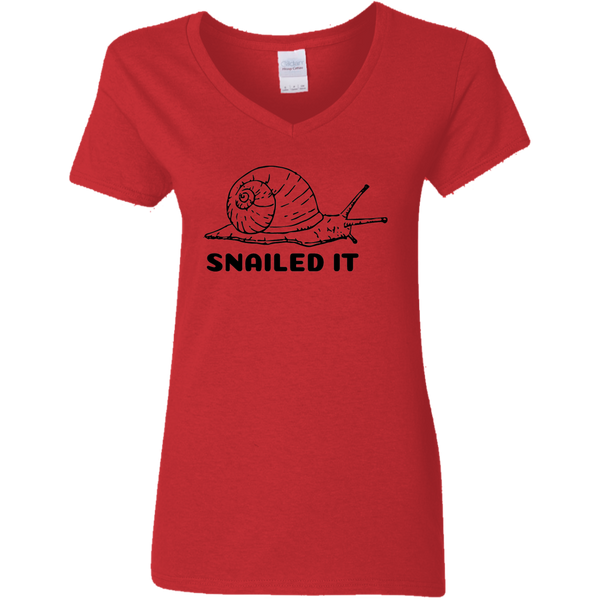 Snailed It - Ladies V-Neck T-Shirt