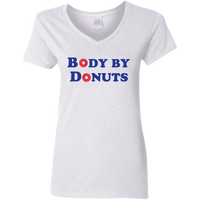 Body by Donuts - Ladies V-Neck T-Shirt