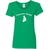 Karaoke Queen (Variant) - Ladies V-Neck T-Shirt