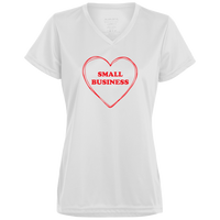 <3 Small Business - Ladies' V-Neck T-Shirt