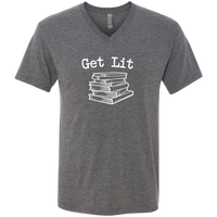 Get Lit (Variant) - Men's Triblend V-Neck T-Shirt