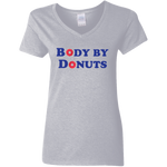Body by Donuts - Ladies V-Neck T-Shirt
